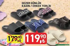 GEZER GÜNLÜK KADIN/ERKEK TERLİK fiyat ve kampanya bilgisi